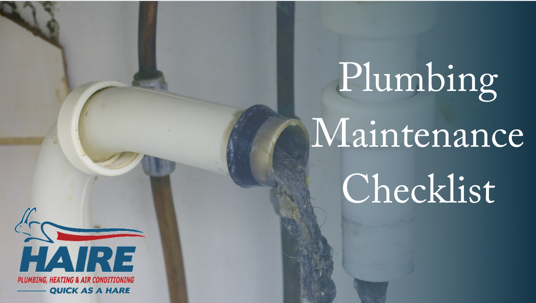 plumbing maintenance checklist